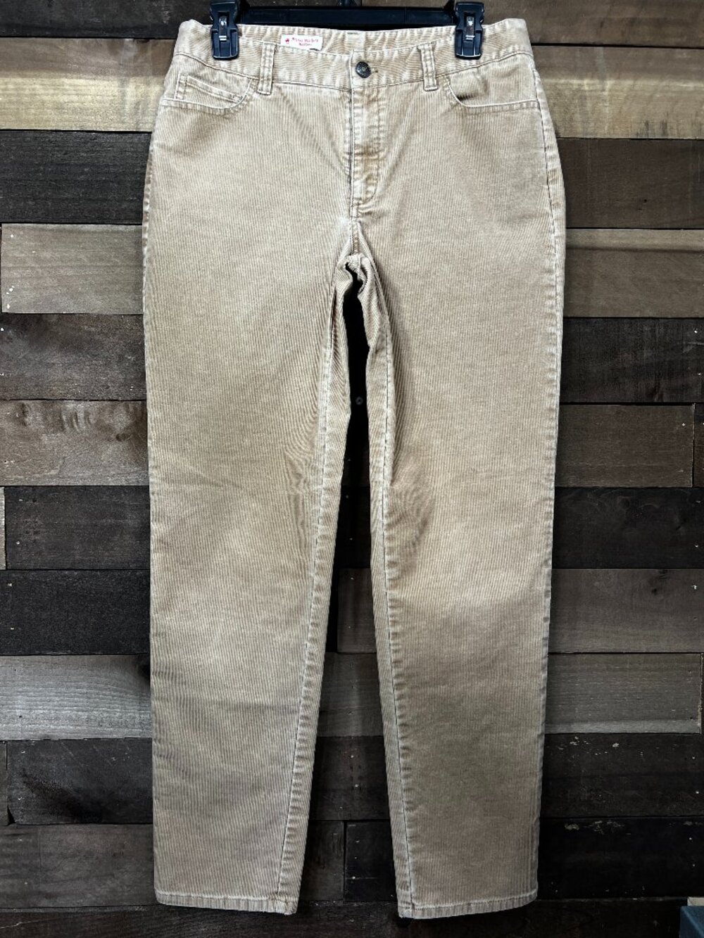 Brooks Brothers Red Fleece Pants Womens 6 Beige Corduroy Stretch Khakis Casual
